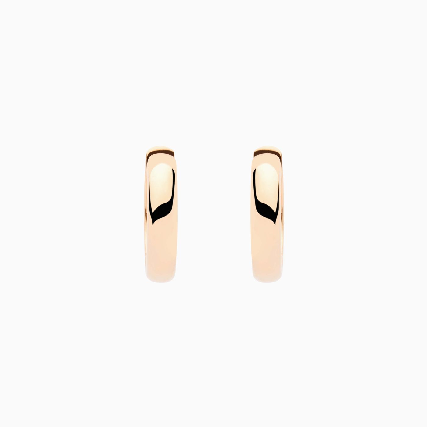 Pendientes de aro de oro rosa