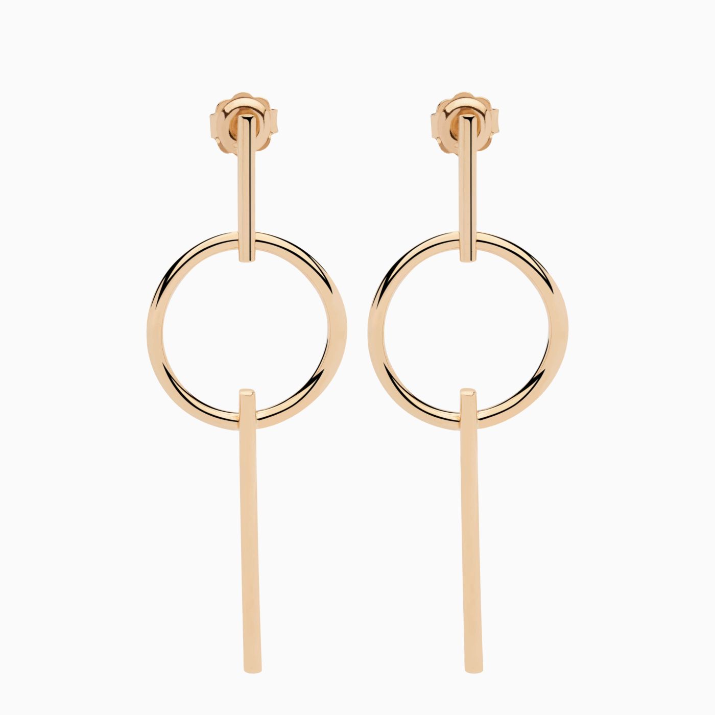 Gold Circular Earrings 