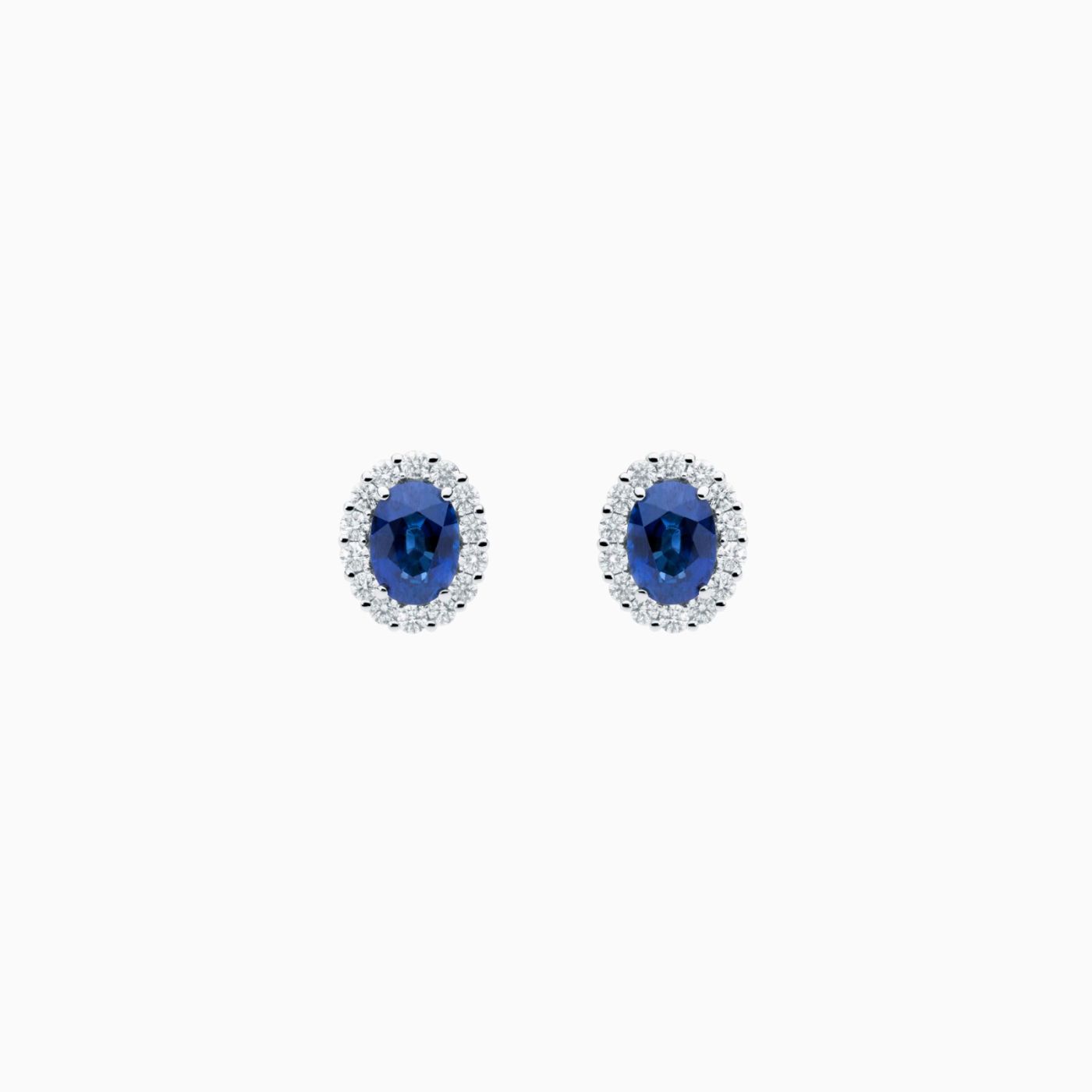 White gold earrings with sapphires and diamond orla