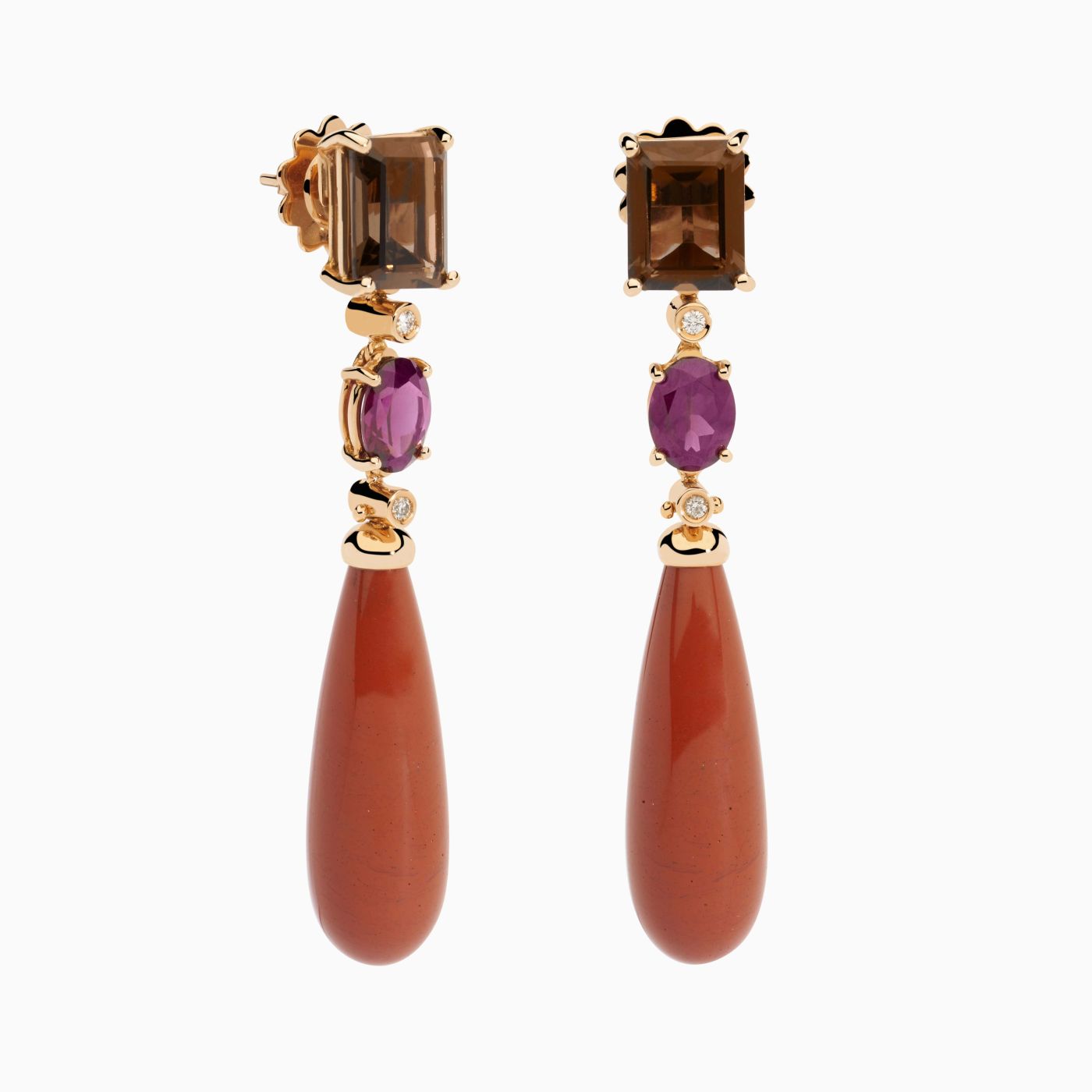 Couloured Gemstone Earrings