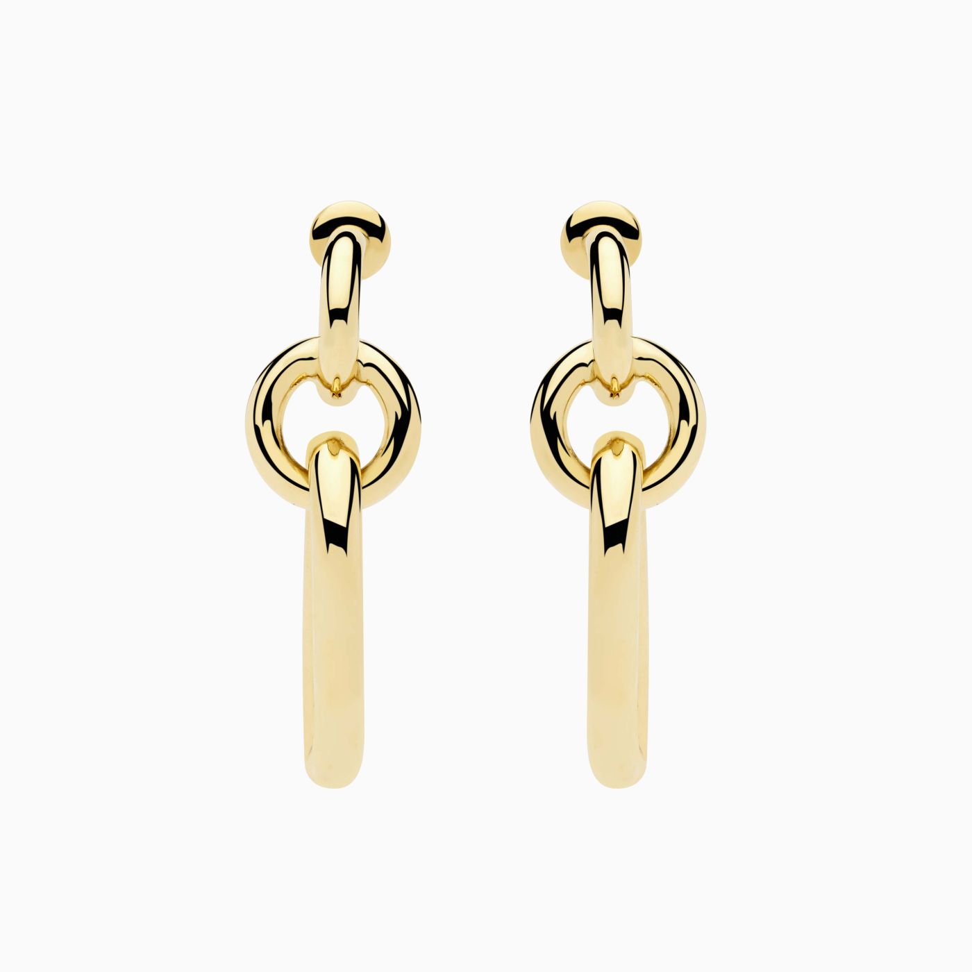 Pendientes de eslabones de oro amarillo