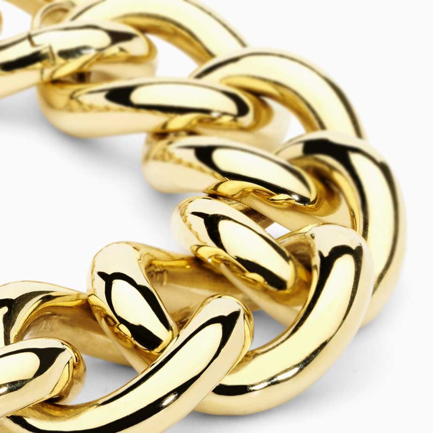 Yellow gold link bracelet