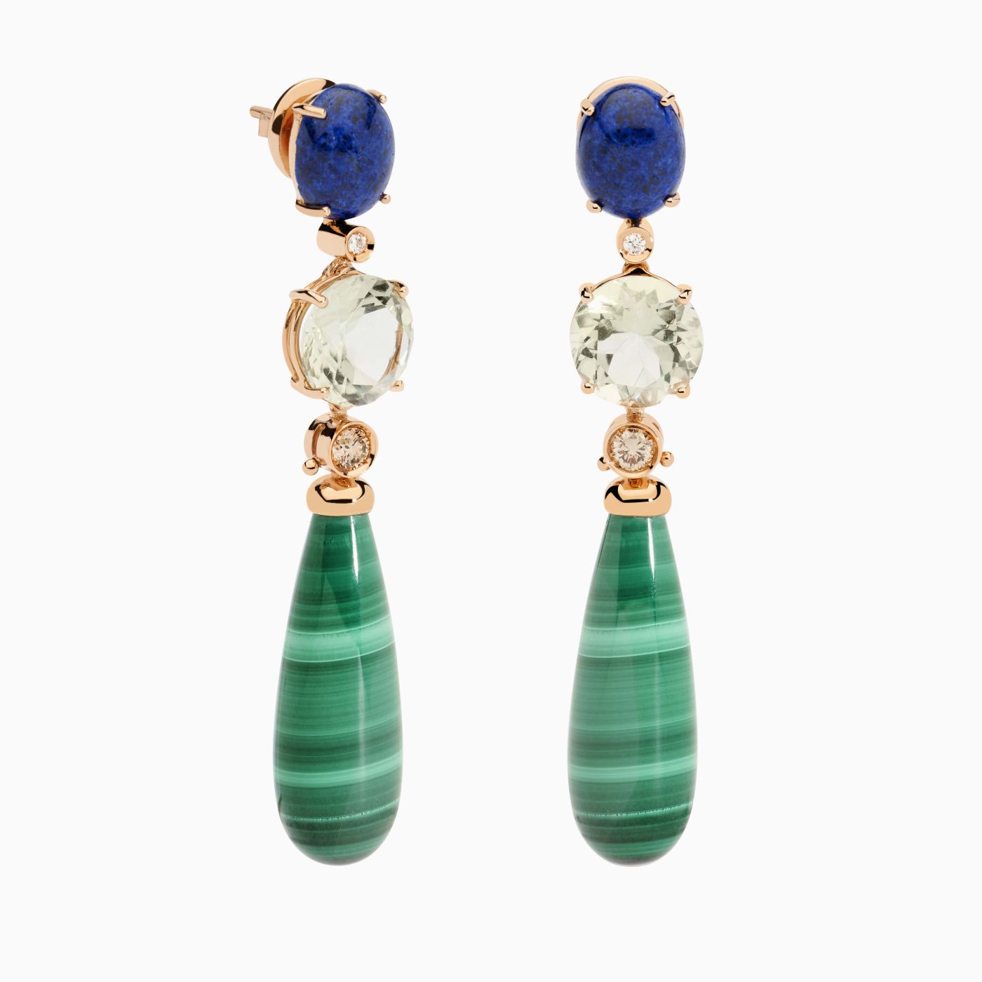 Couloured Gemstone Earrings