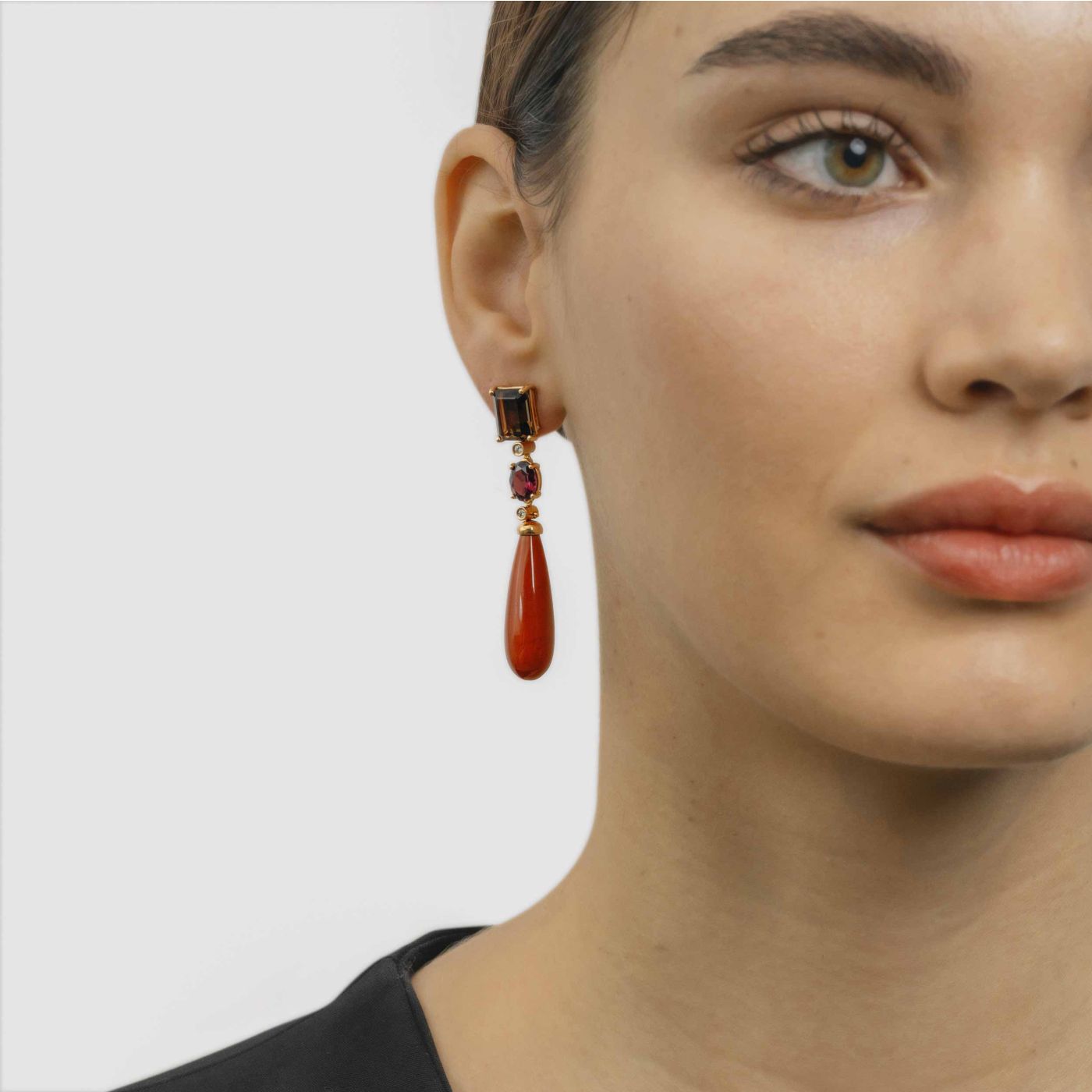 Couloured Gemstone Earrings