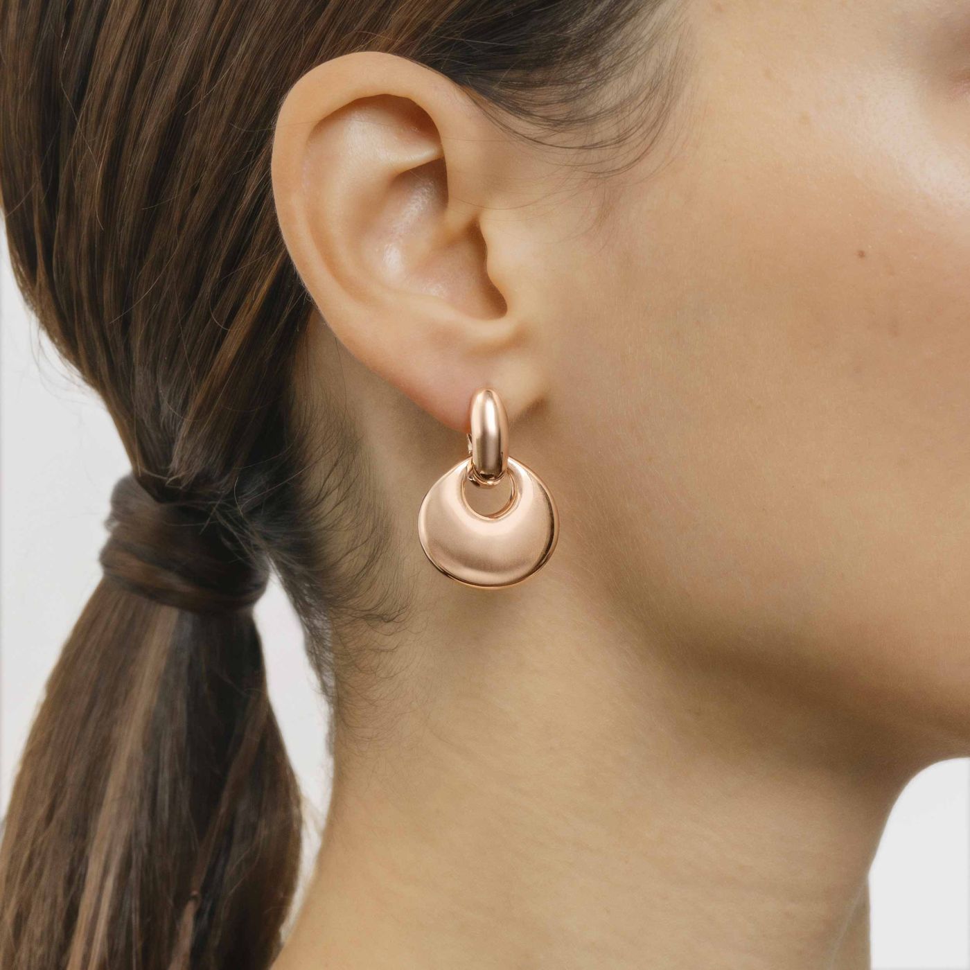Rose gold tear earrings