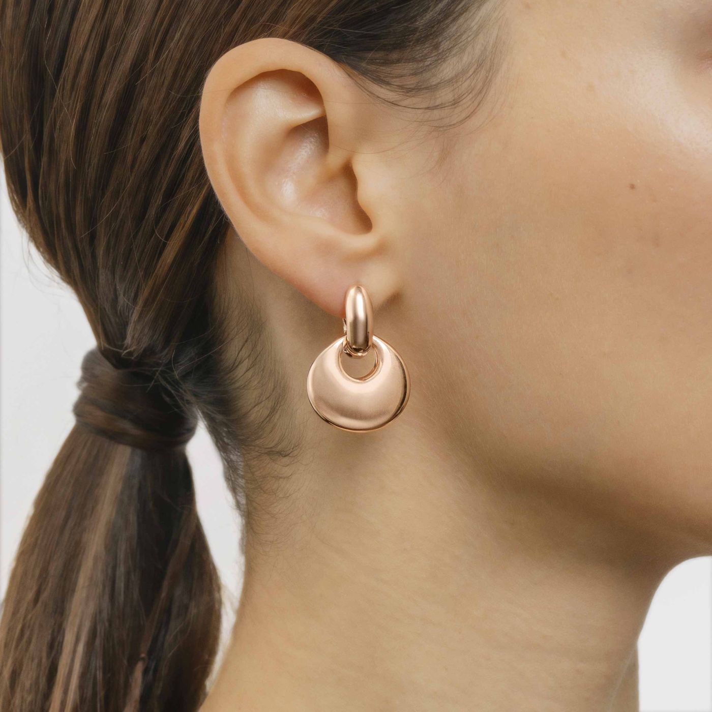 Pendientes lágrima de oro rosa