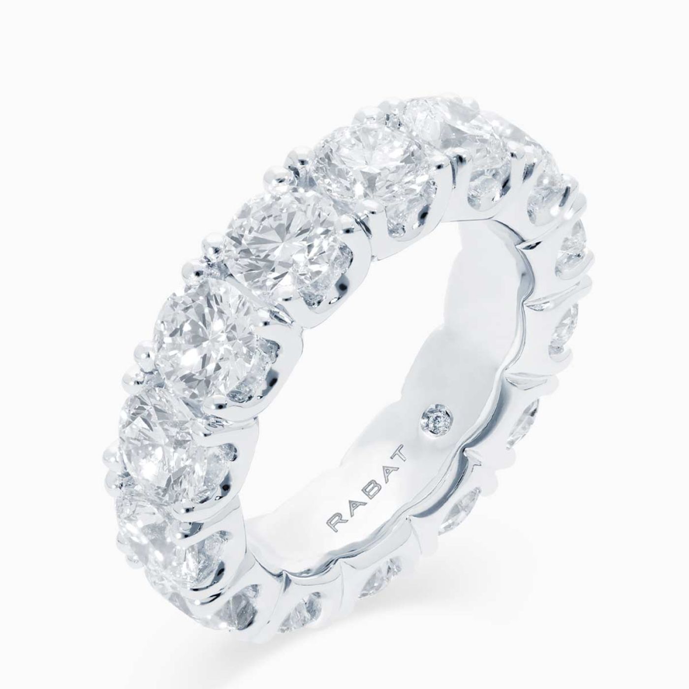 Anillo alianza de compromiso de oro blanco con diamantes