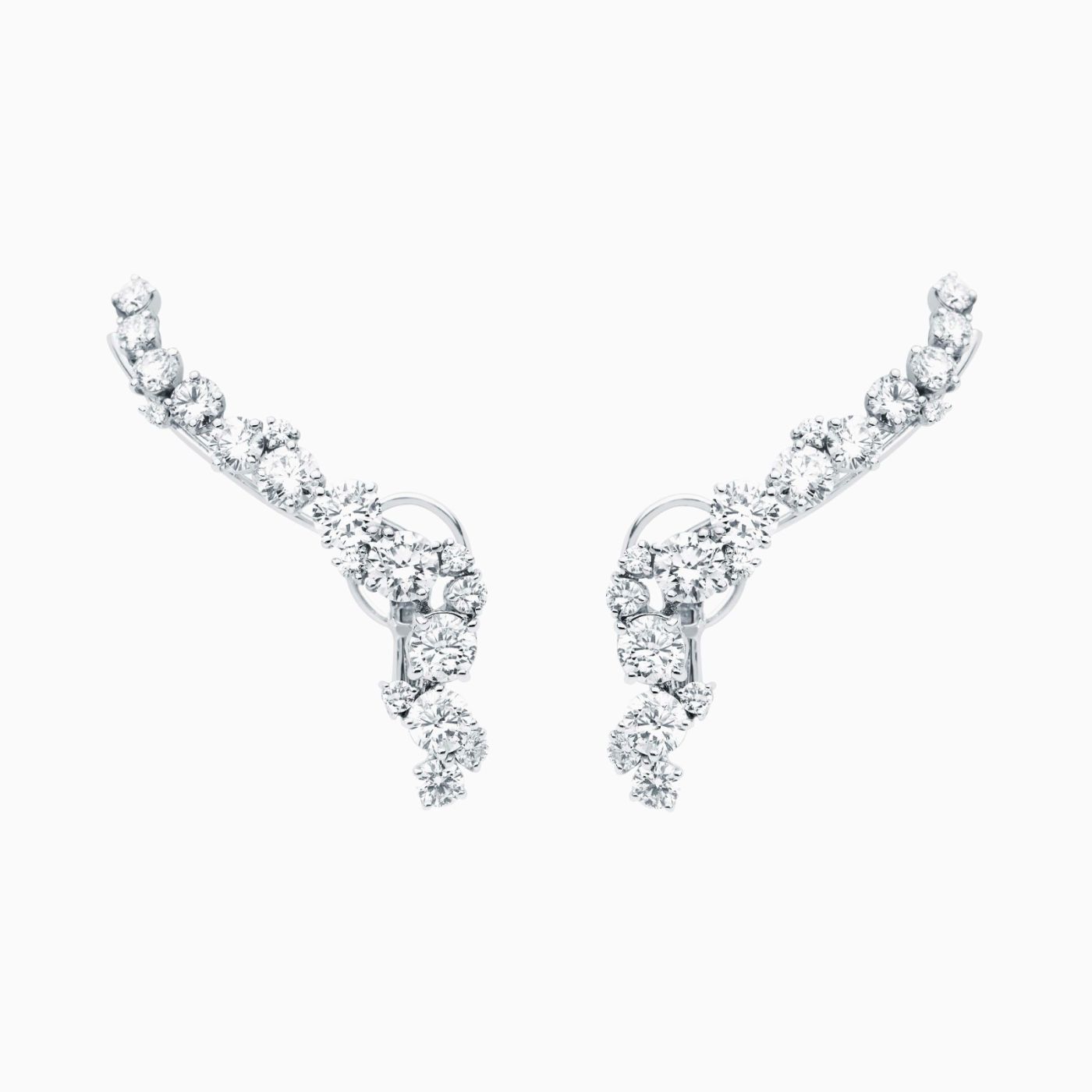 Earrings earcuff RABAT white gold with diamonds