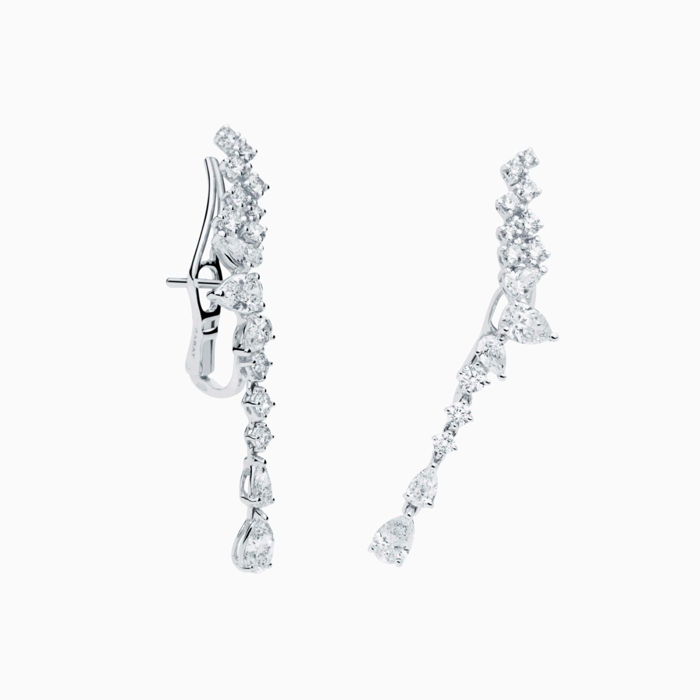 Earrings earcuff RABAT white gold with diamonds