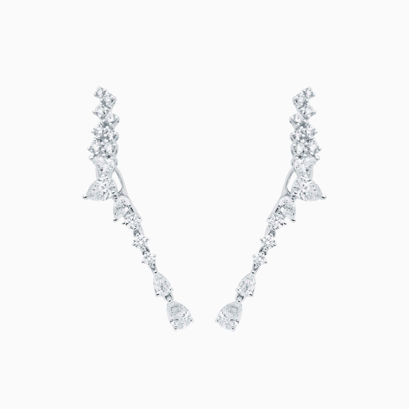 Earrings earcuff RABAT white gold with diamonds