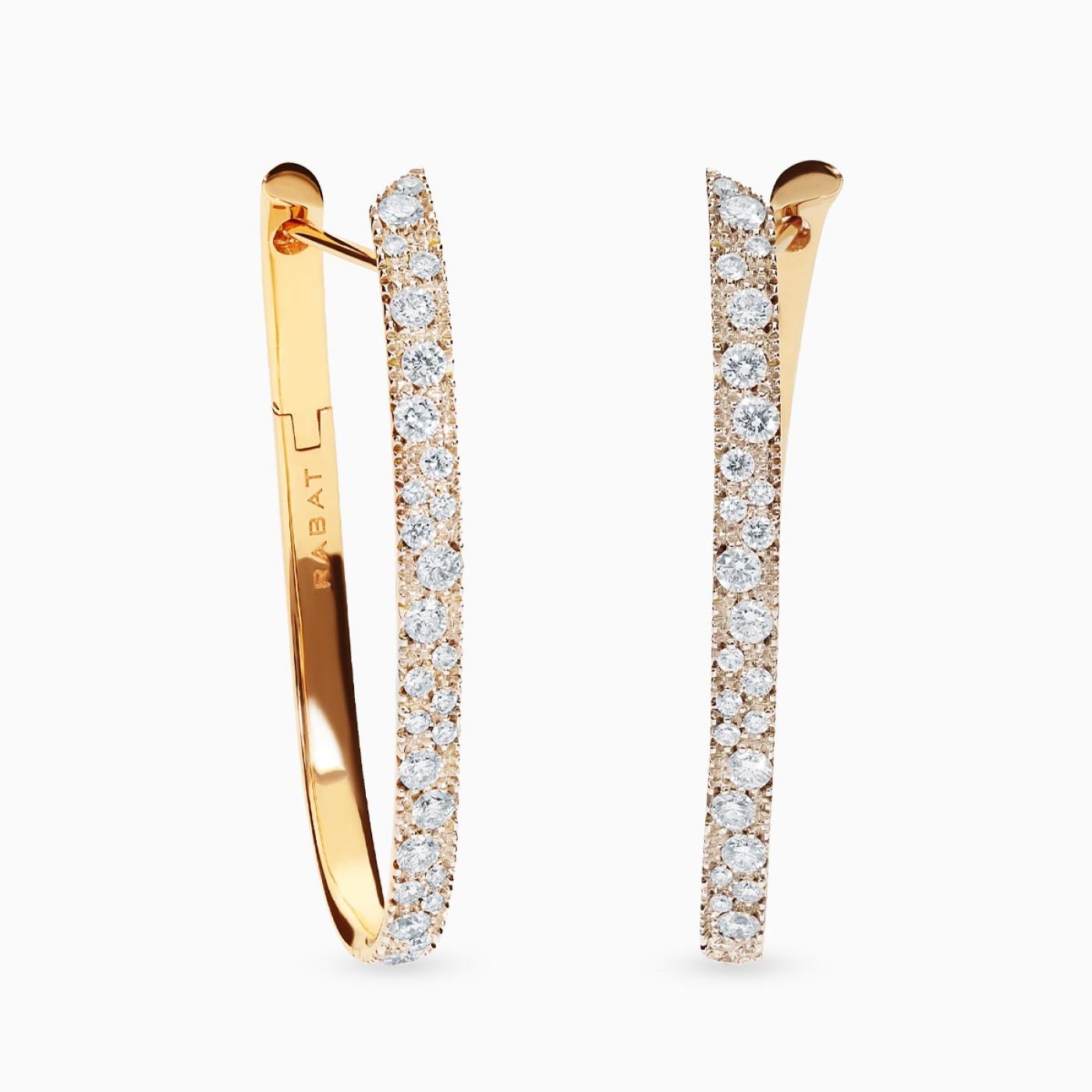 White gold earrings with diamonds