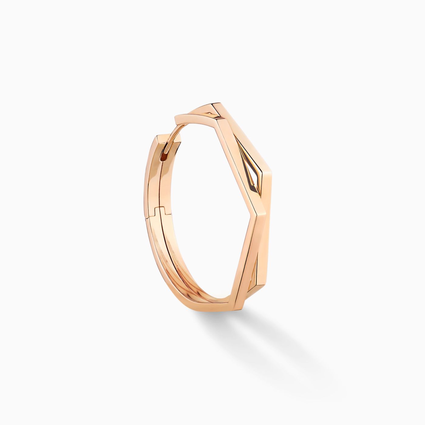 Rose gold Repossi two-rows hoop earring