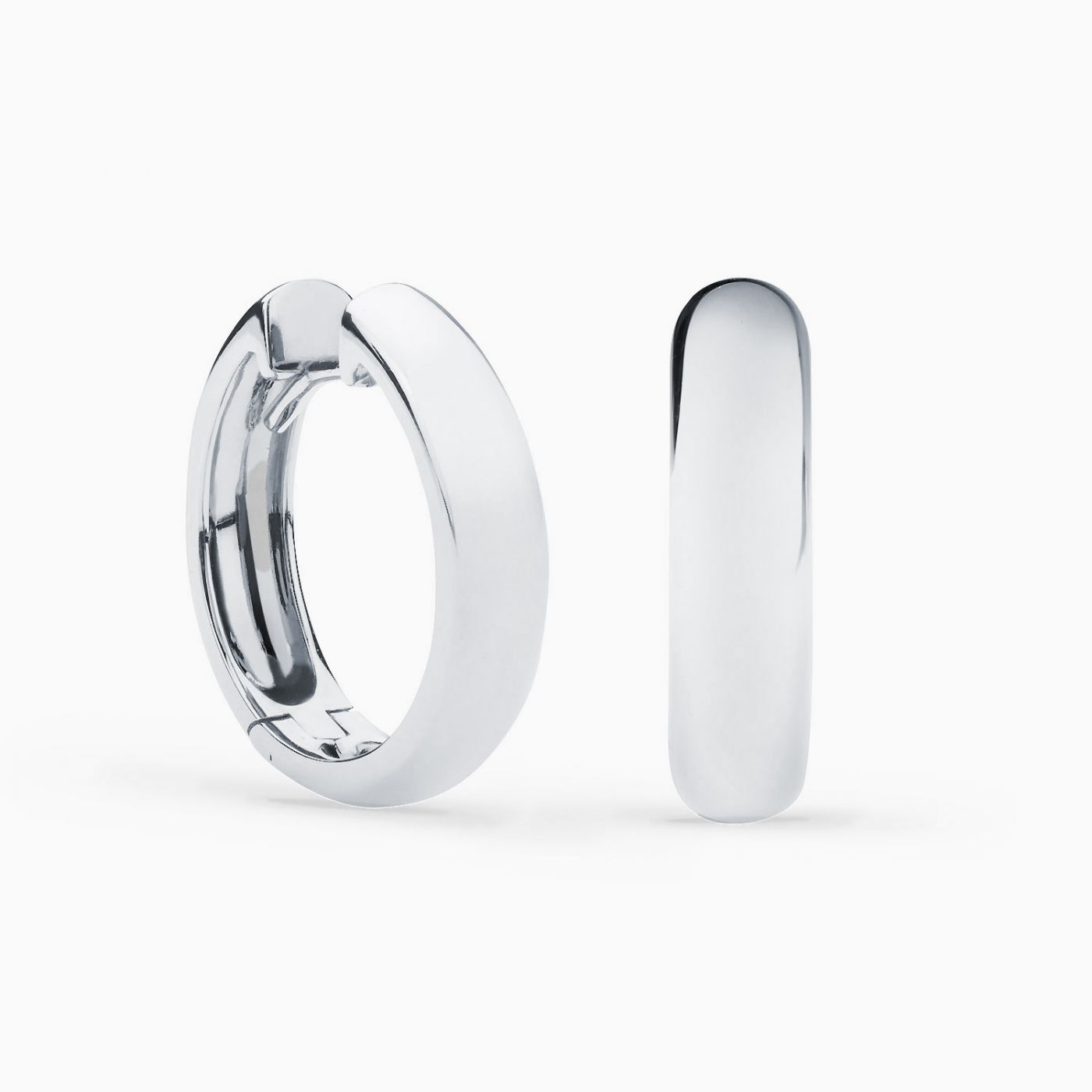 Pendientes de aro de oro blanco