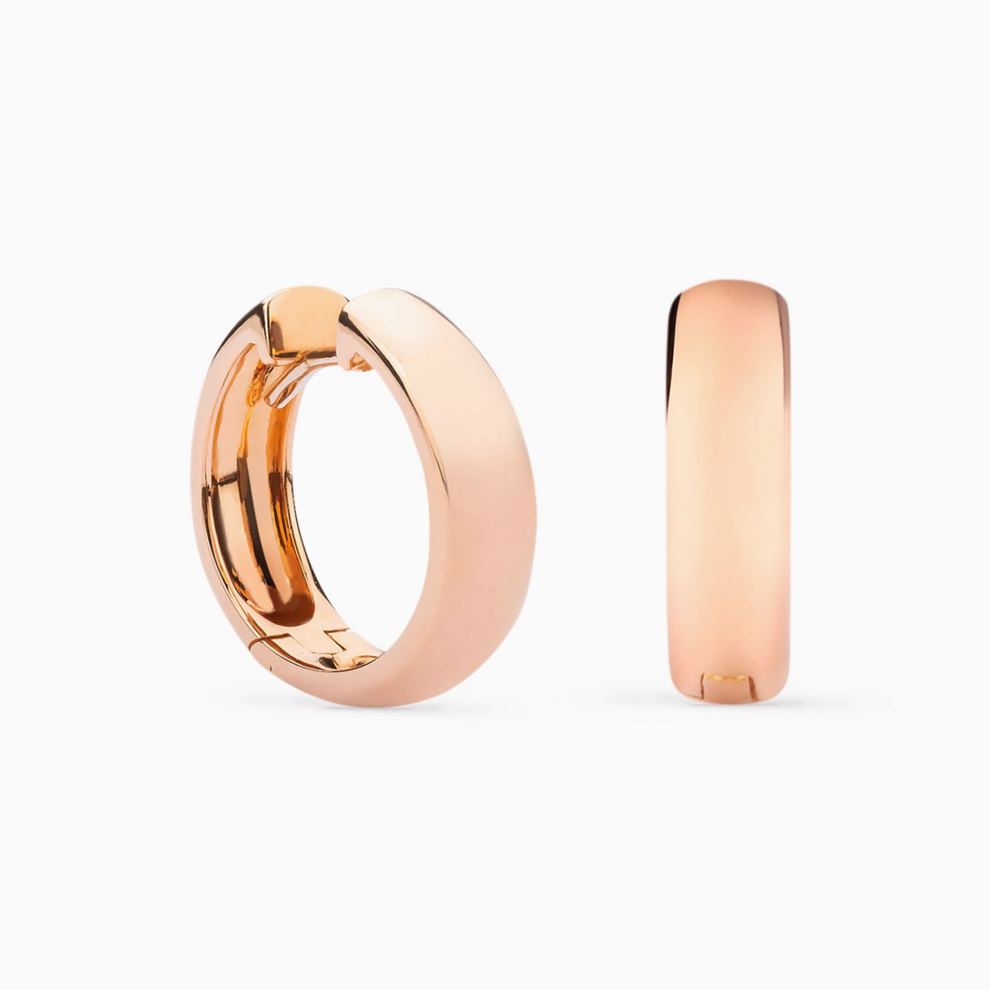 Pendientes de aro pequeño de oro rosa