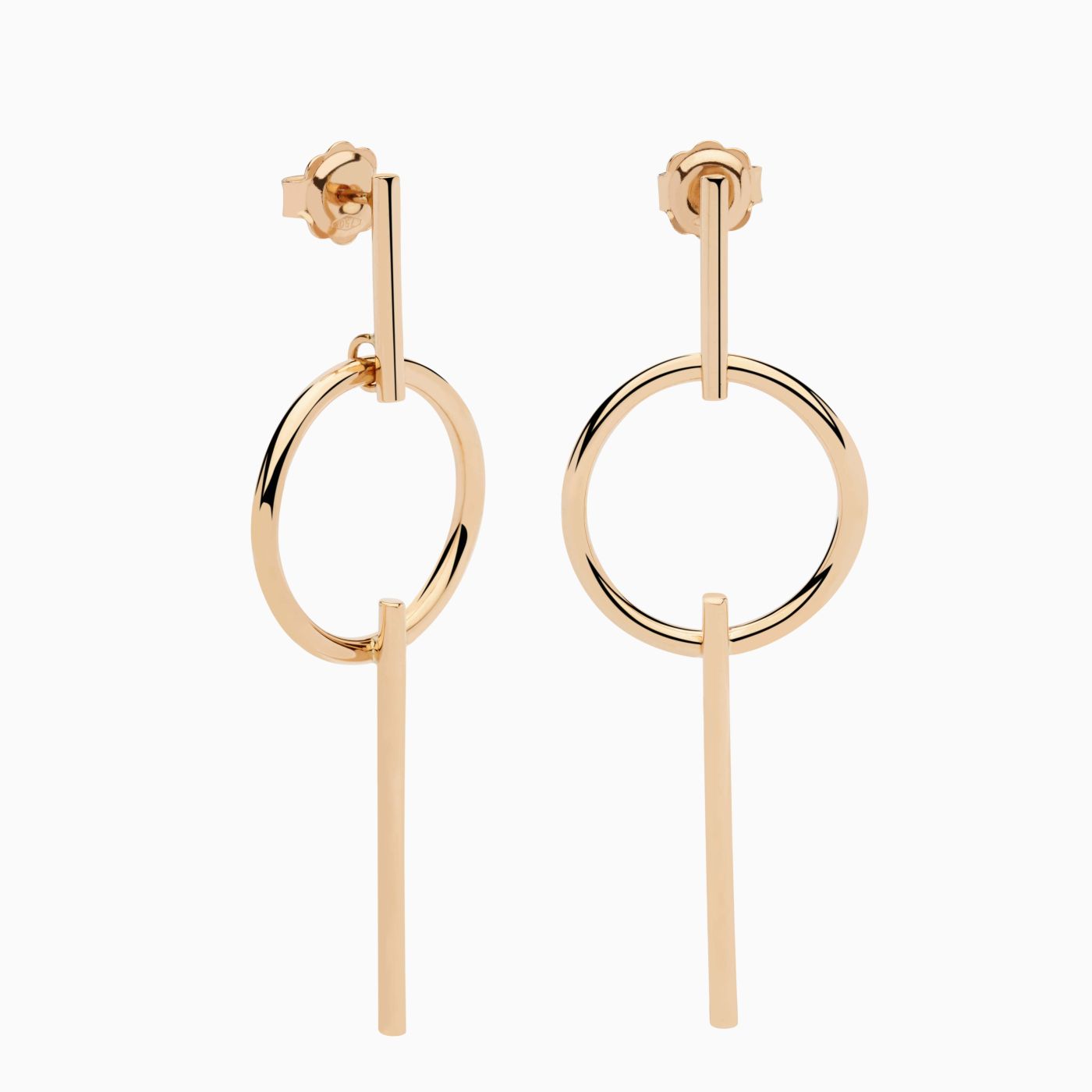 Gold Circular Earrings 