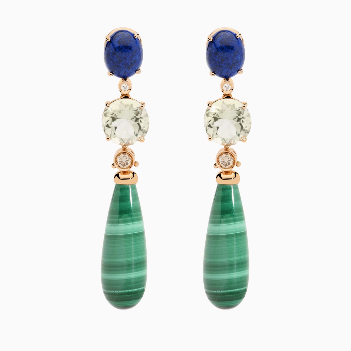 Couloured Gemstone Earrings