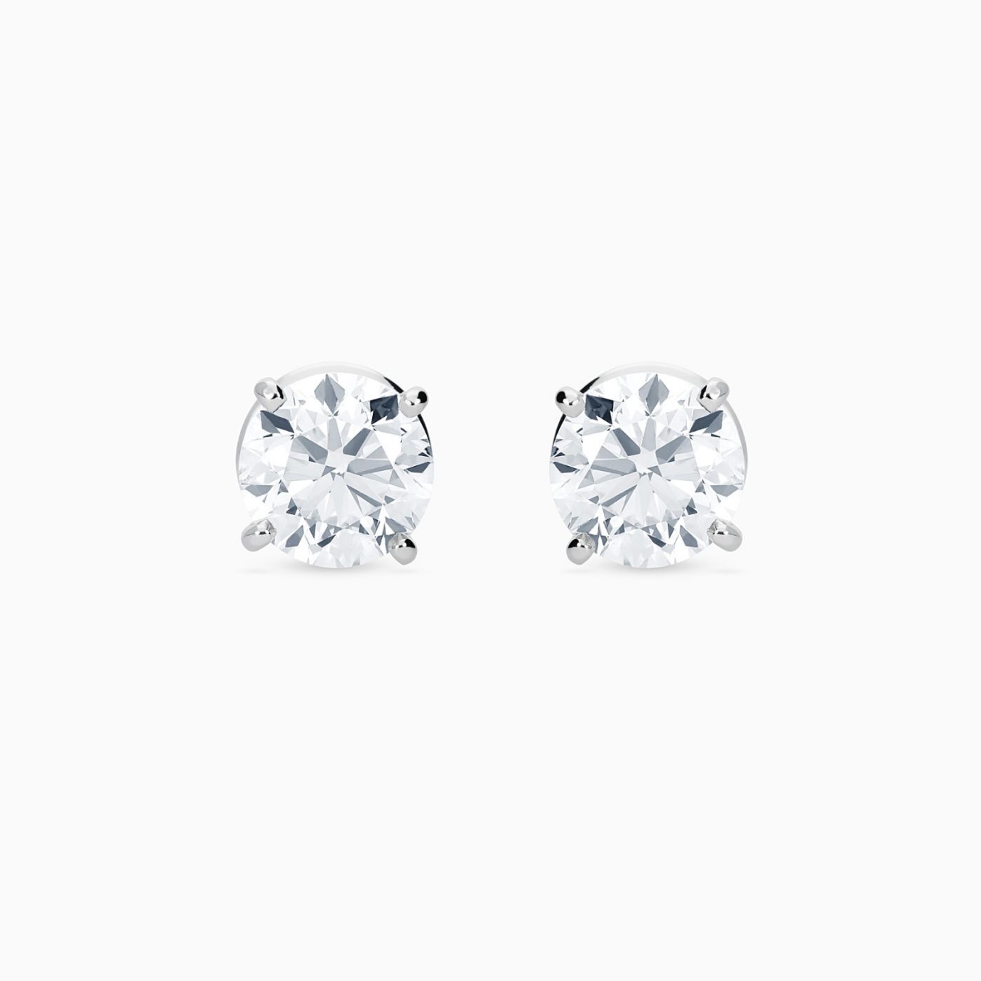 White gold diamond sleeper earrings