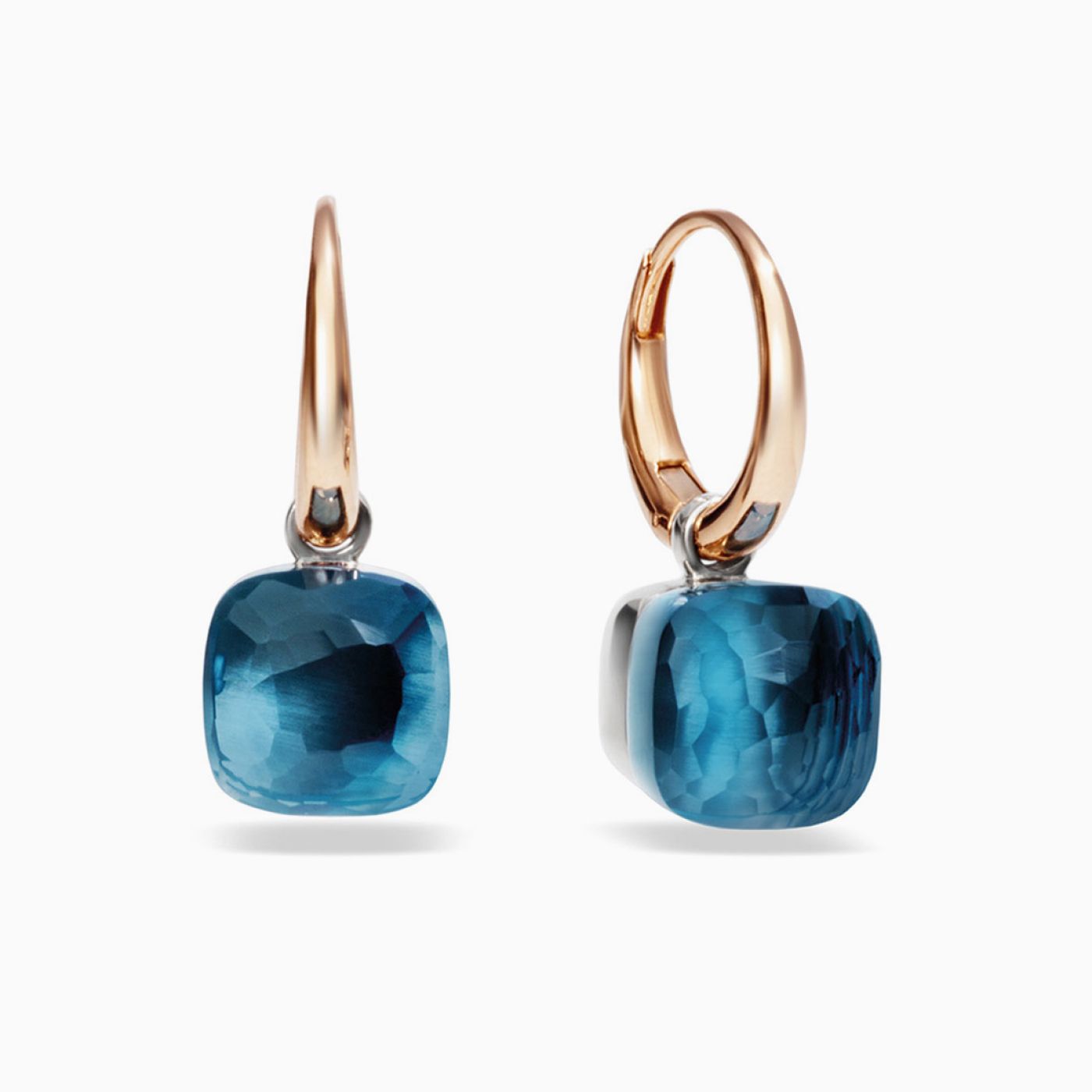 Pendientes Pomellato Nudo petit con topacio azul londres