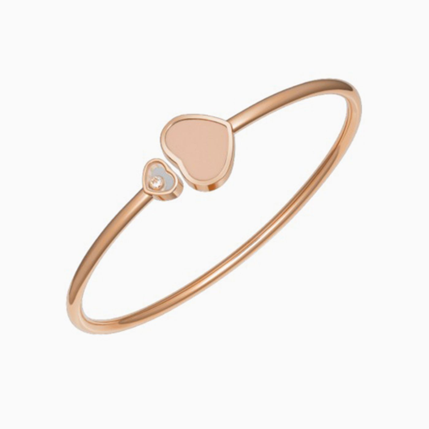 Chopard Happy Diamonds Icons 18K Rose Gold Heart Bangle, Size Medium |  Neiman Marcus