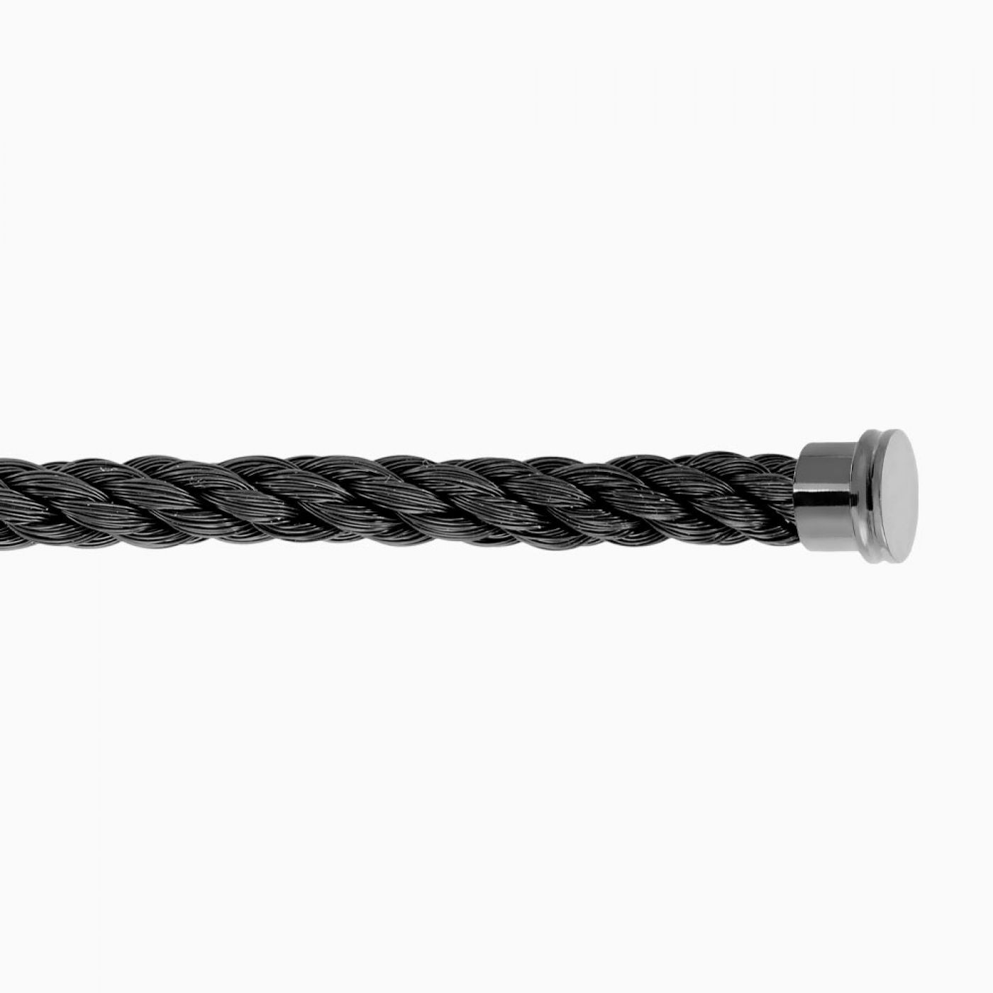 Large black Fred cable with stainless steel end caps