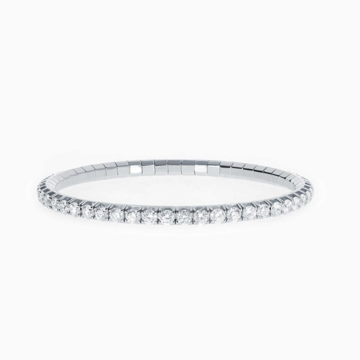 White gold riviere bracelet with brilliant-cut white diamonds