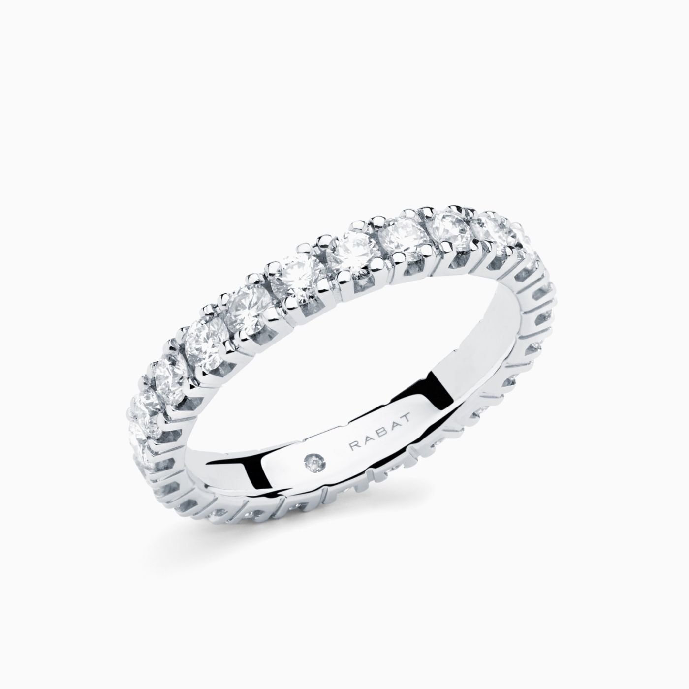 Anillo alianza de compromiso con diamantes Rabat Poetic