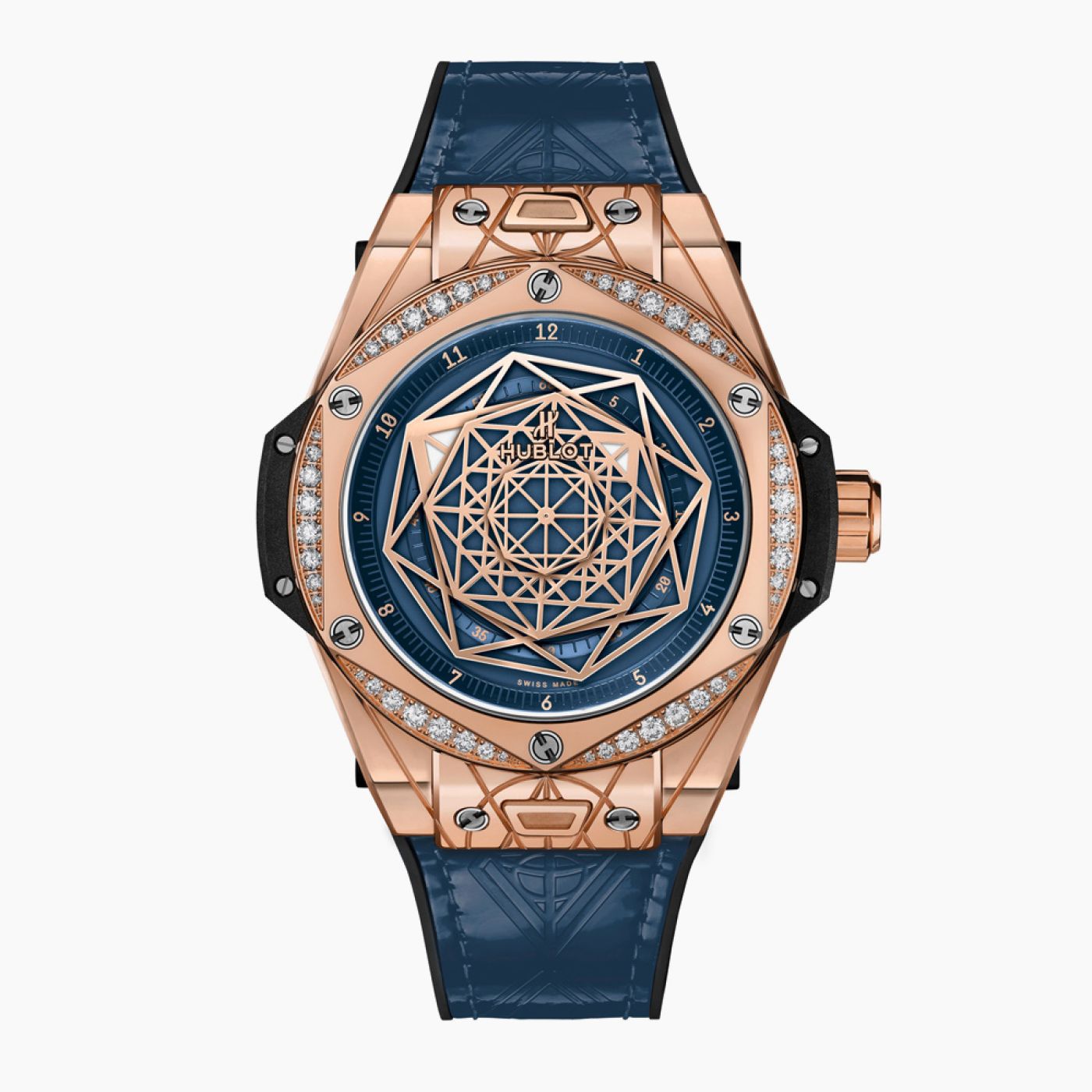 Hublot Big Bang One Click Sang Bleu King Gold Blue Diamonds