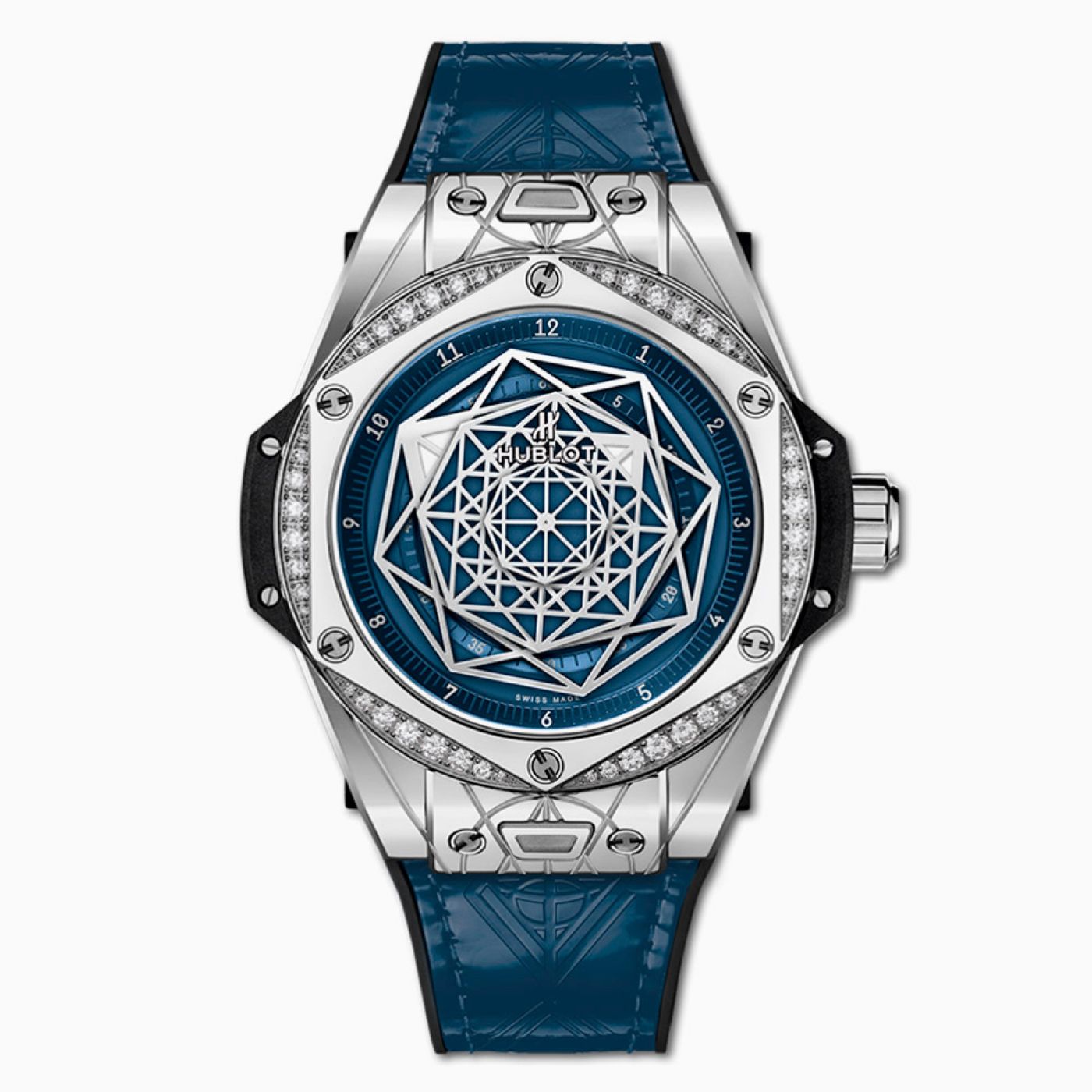 Hublot Big Bang Unico Sang Bleu Steel Blue Diamonds