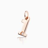 Pulsera de hilo con charm con forma número 1