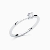 Poetic Thin solitaire engagement ring