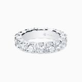 Anillo alianza de compromiso de oro blanco con diamantes