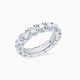 Anillo alianza de compromiso de oro blanco con diamantes