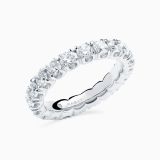 Anillo alianza de compromiso de oro blanco con diamantes