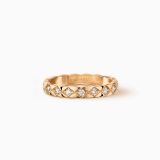 Anillo CHANEL Coco Crush Slim de oro beige con diamantes