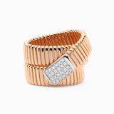 Tubogas Ring in Rose Gold and Diamonds