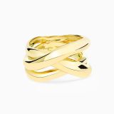 Anillo entrelazado de oro amarillo