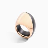 Vhernier trottola rose gold and titanium ring