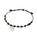 Maltese Cross charm bracelet in rose gold