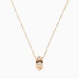 Colgante de oro rosa con tres diamantes