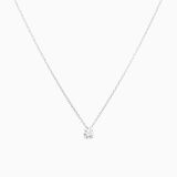 Colgante solitario de oro blanco con diamante 