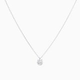 Colgante solitario de oro blanco con diamante