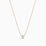 Rose gold solitaire pendant with diamond