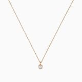 Rose gold solitaire pendant with diamond