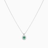 Emerald and diamonds pendant