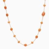 Rose gold necklace with choral gems
