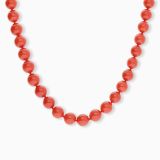 Rose gold necklace with coral balls