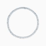 Double-row white gold riviere necklace with multi-shaped diamonds
