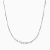 Collar rivière de oro blanco con diamantes en degradé