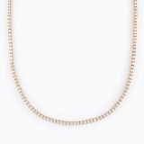 Collar rivière de oro rosa con diamantes