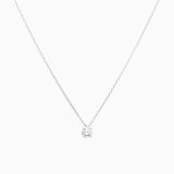Colgante solitario de oro blanco con diamante central